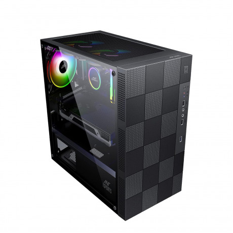 Ant Esports Elite 1000 TG (M-ATX) Mini Tower Cabinet (Black)