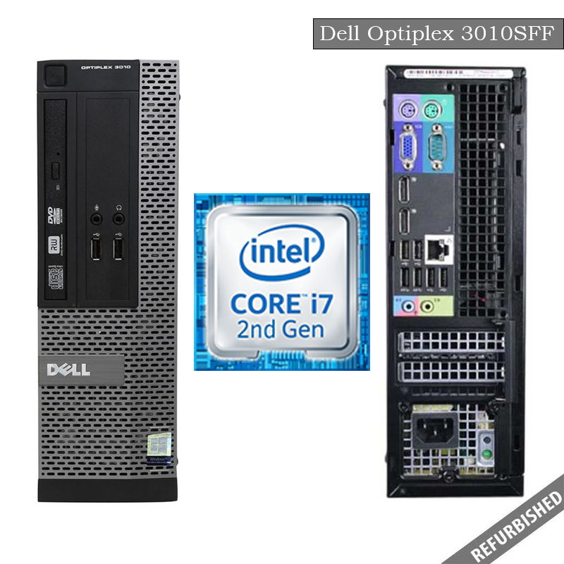 Refurbished Dell Optiplex 3010 (SFF) i7-2nd Gen Processor, 8GB Ram, 256GB SSD, Windows 11 Os, 6 Months Warranty