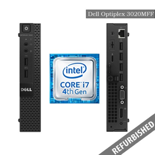 Refurbished Dell Optiplex 3020 (MFF) i7-4th Gen Processor, 8GB Ram, 256GB SSD, Windows 11 Os, 6 Months Warranty