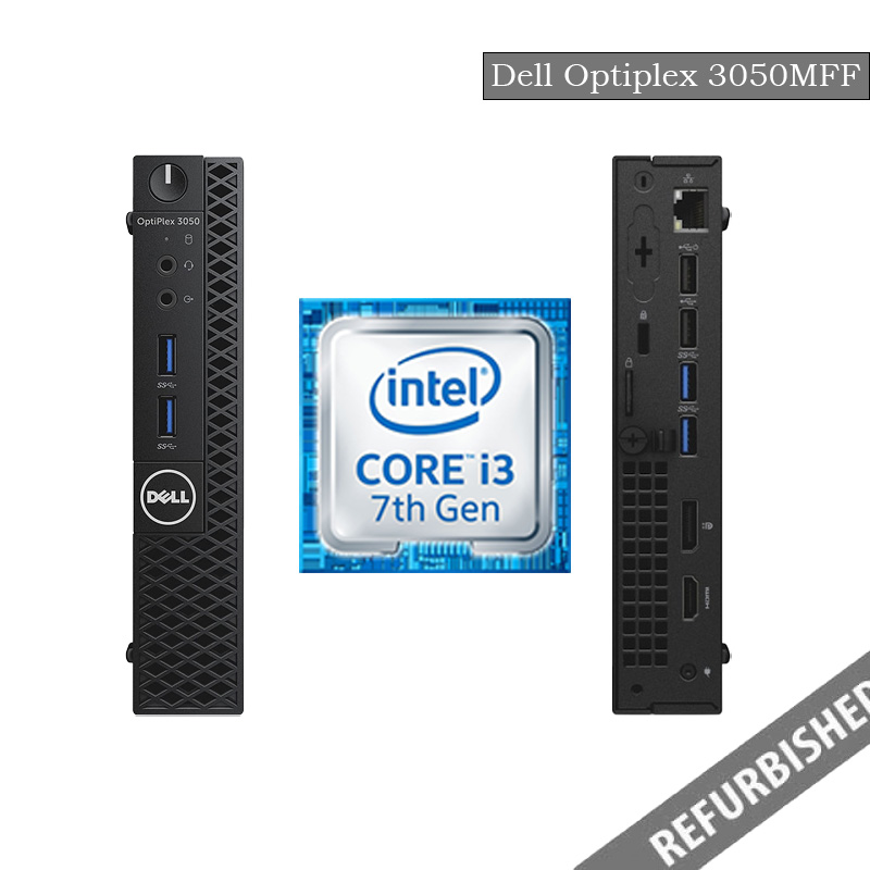 Refurbished Dell Optiplex 3050 (MFF) i3-7th Gen Processor, 8GB Ram, 256GB SSD, Windows 11 Os, 6 Months Warranty