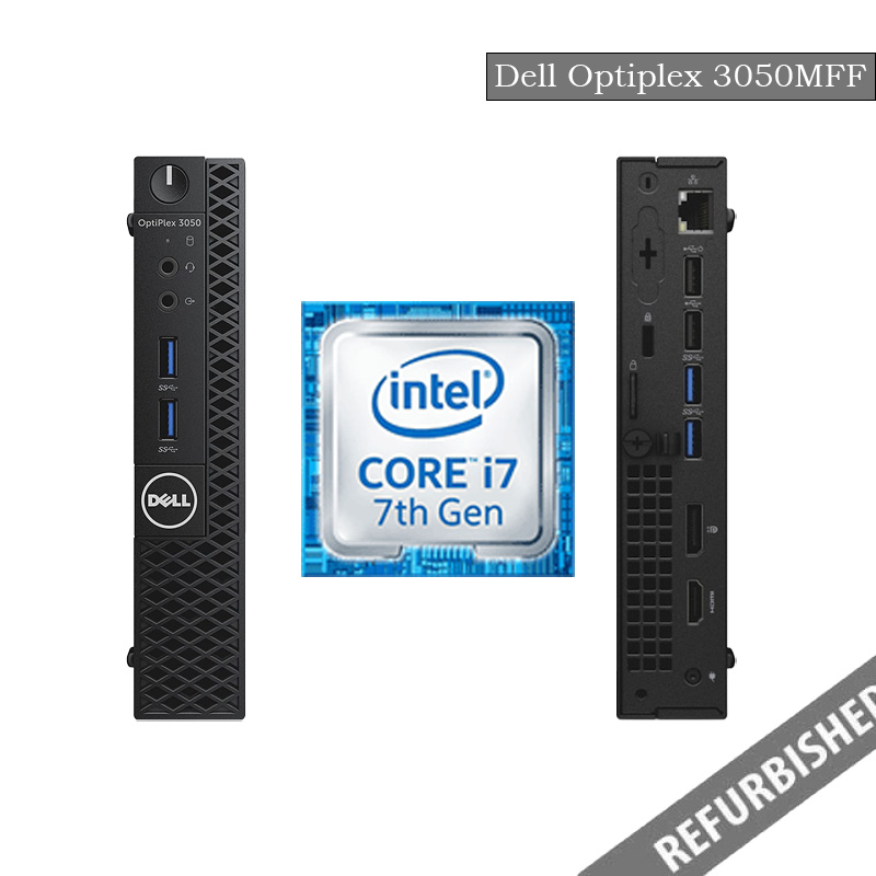 Refurbished Dell Optiplex 3050 (MFF) i7-7th Gen Processor, 8GB Ram, 256GB SSD, Windows 11 Os, 6 Months Warranty