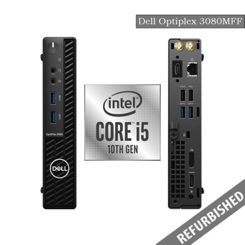 Refurbished Dell Optiplex 3080 (MFF) i5-10th Gen Processor, 8GB Ram, 256GB SSD, Windows 11 Os, 6 Months Warranty