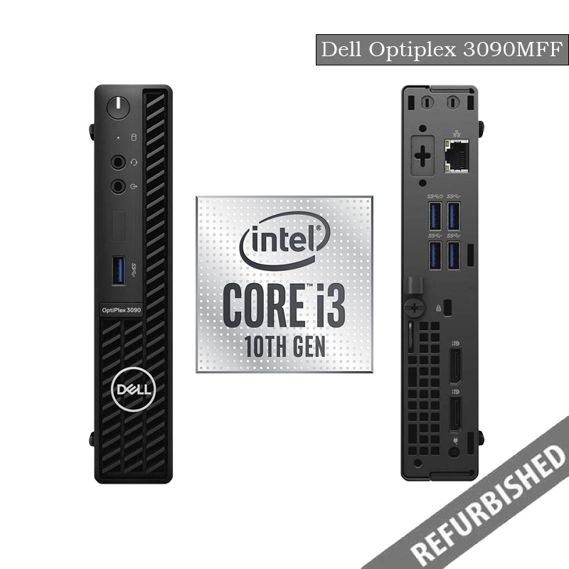 Refurbished Dell Optiplex 3090 (MFF) i3-10th Gen Processor, 8GB Ram, 256GB SSD, Windows 11 Os, 6 Months Warranty