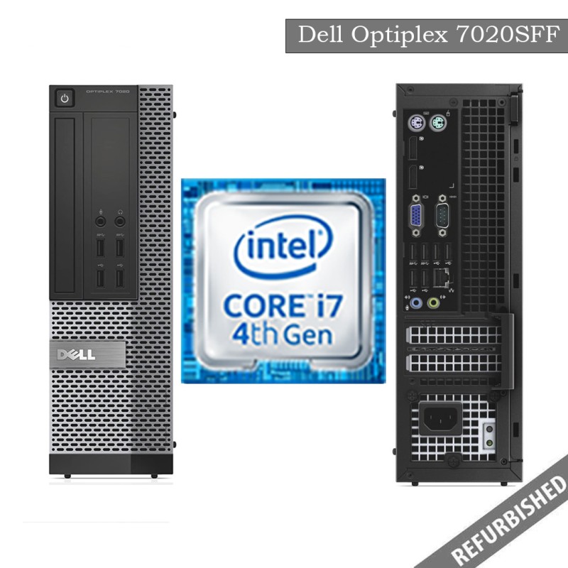 Refurbished Dell Optiplex 7020 (SFF) i7-4th Gen Processor, 8GB Ram, 256GB SSD, Windows 11 Os, 6 Months Warranty