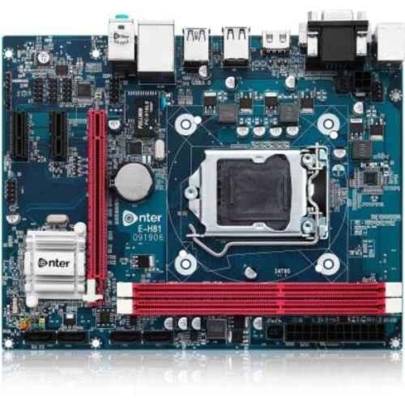 Enter E-H81 Lga 1150 DDR3 Micro ATX Motherboard With M.2 Nvme Slots