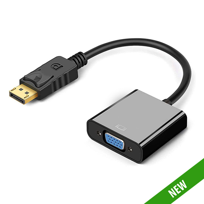 Fentico Display Port To Vga Converter Full HD 1080P HDMI to VGA Adapter