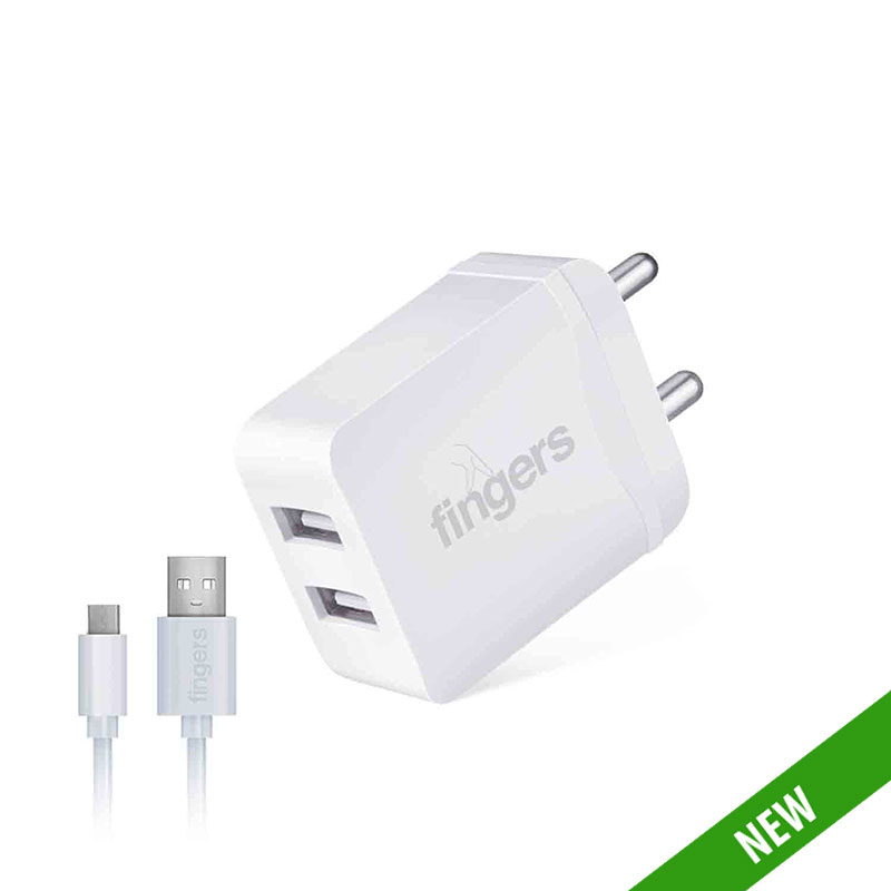 Finger 2.4A PA-Dual USB(with cable) Power Adapter