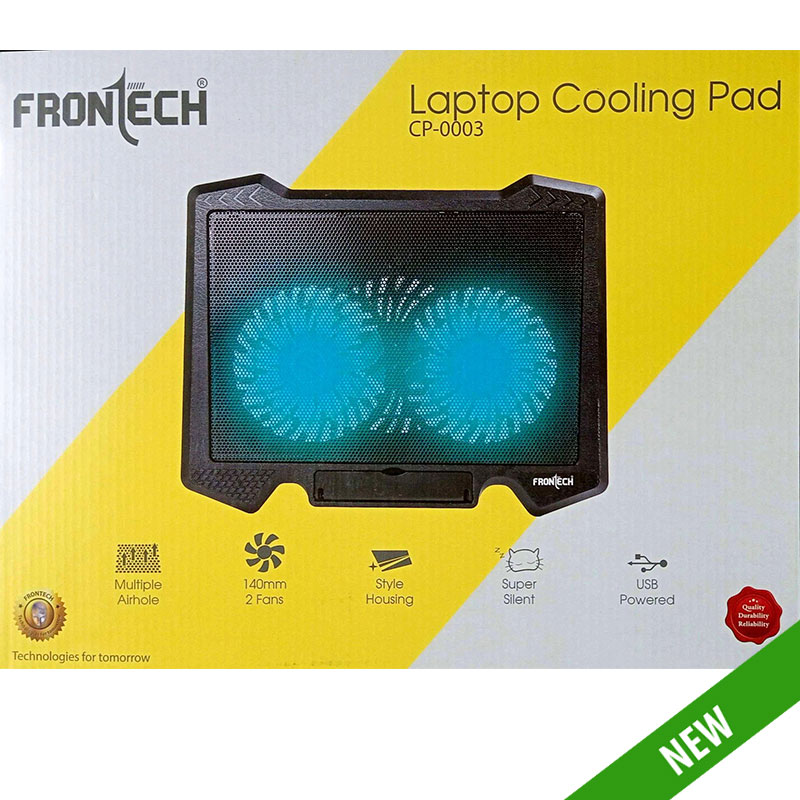 Frontech CP-0003 Dual Fan With LED Light Cooling Pad