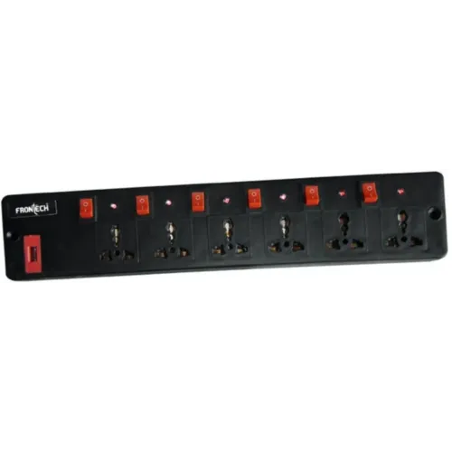 Frontech JIL-3515 6 Universal Socket Surge Protector