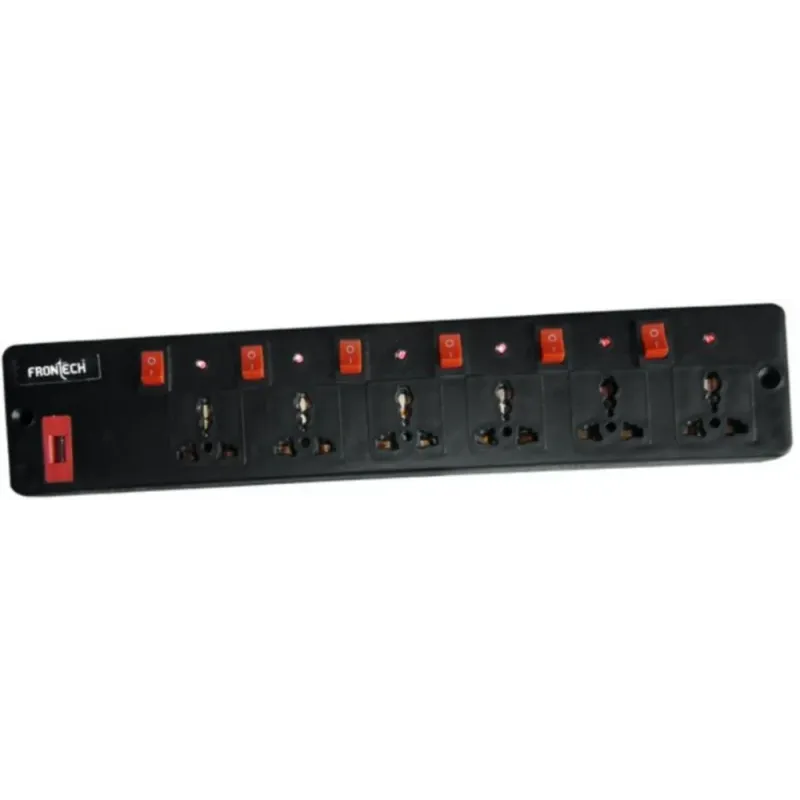 Frontech JIL-3515 6 Universal Socket Surge Protector