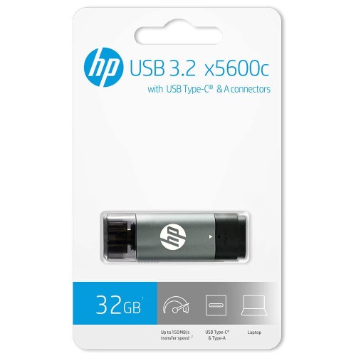 HP USB 3.2 64GB Type C OTG Flash Drive x5600c (Grey & Black) 64 GB Pen Drive  (Black)