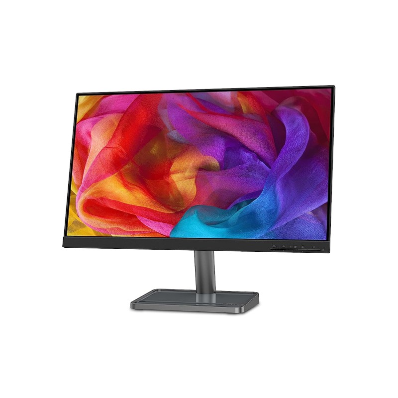 Lenovo L-Series 60.45 cm (24 inch) 1920 x 1080 Pixels FHD IPS Ultraslim Monitor | 16.7 Million Colors, 75Hz, AMD FreeSync, HDMI, Tilt, VESA Mount, Smart Display Customization Artery - L24i-30, Black