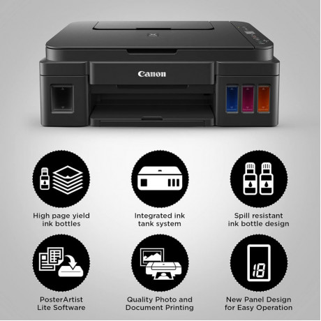 Canon Pixma Mega Tank G2010 All-in-One Ink Tank Colour Printer (Black)