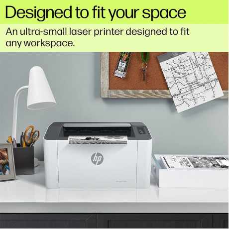 HP Lacer 1008a Single Function  Black & White Printer (White)