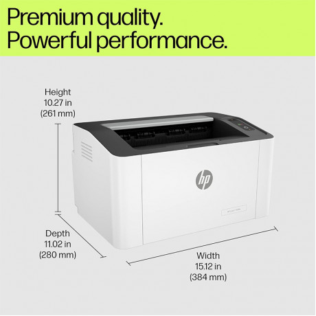 HP Lacer 1008a Single Function  Black & White Printer (White)