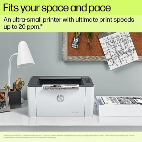 HP Lacer 1008w Single Function Wireless Black & White Printer(White)