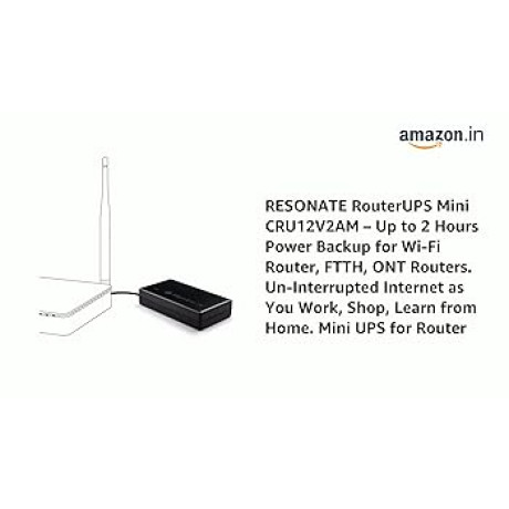 RESONATE RouterUPS Mini CRU12V2AM – 12V/2A Power Backup for Wi-Fi Router