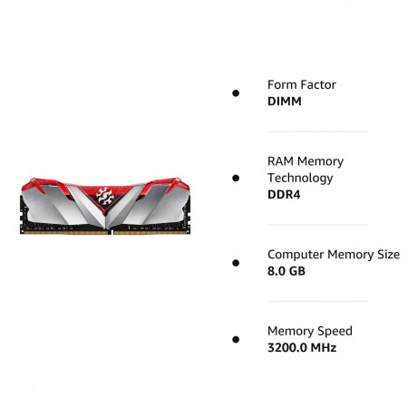 Adata XPG Gammix D30 8GB (8GBX1) DDR4 3200MHz Red Desktop RAM