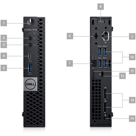 Refurbished Dell Optiplex 7070 (MFF) i5-9th Gen RAM , 8GB RAM , 256 GB SSD, Windows 11, 6 Month Warranty