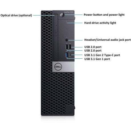 Refublished Dell Optiplex 7070 (SSF) i5-8th Gen RAM , 8GB RAM , 256 GB SSD, Windows 11, 6 Month Warranty