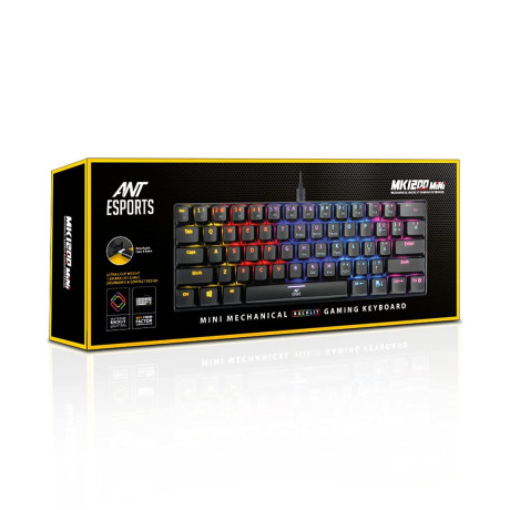 Ant Esports MK1200 Mini Mechanical Gaming Keyboard Blue Switches