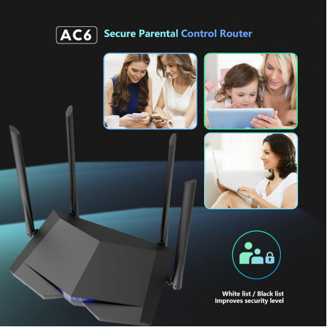 Tenda AC6 1200Mbps  Smart Dual-Band Wi-Fi Router