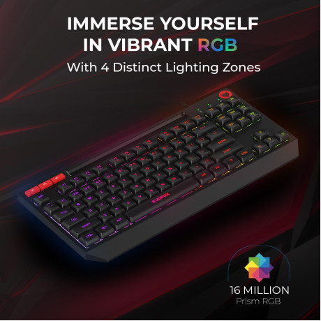 Amkette Evofox Deathray Tkl Rgb Gaming Keyboard