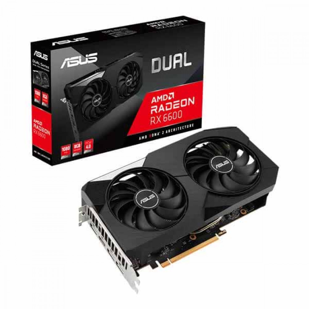 ASUS Dual Radeon RX 6600 8GB GDDR6 Graphics Card