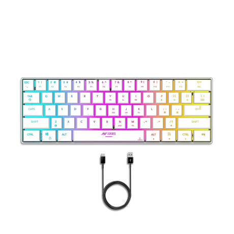 Ant Esports MK1500 Mini Wireless Gaming Keyboard (White)