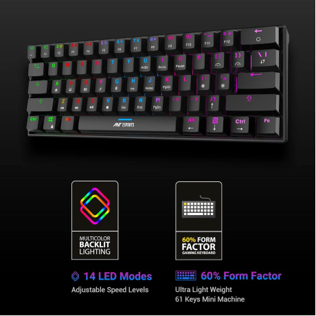 Ant Esports MK1300 Mini Mechanical Gaming Keyboard Outemu Red Switches