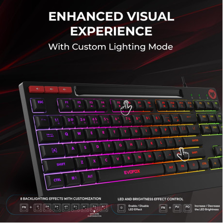 Amkette Evofox Deathray Tkl Rgb Gaming Keyboard