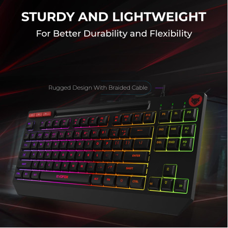 Amkette Evofox Deathray Tkl Rgb Gaming Keyboard