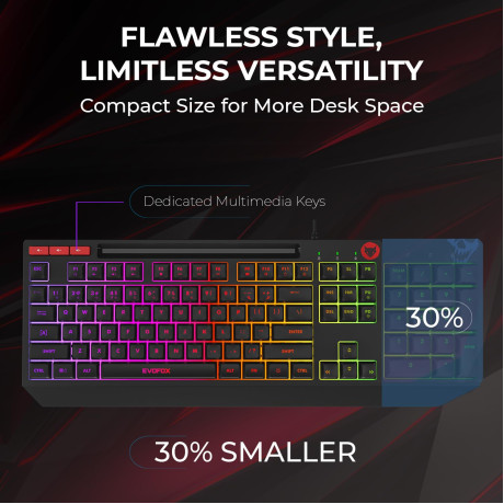 Amkette Evofox Deathray Tkl Rgb Gaming Keyboard