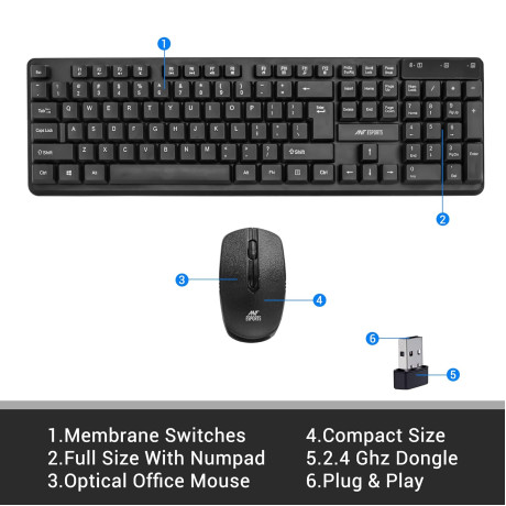 Ant Esports MKWM2023 Gaming Keyboard And Mouse Combo