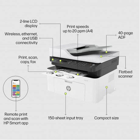 HP Laser MFP 1188fnw Printer