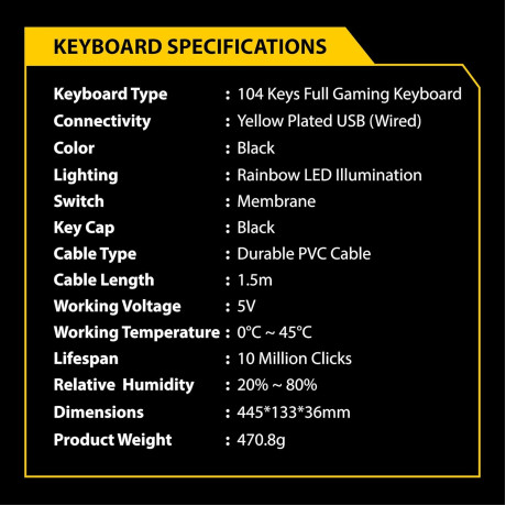 Ant Esports KM1650 Pro Gaming Keyboard And Mouse Combo 