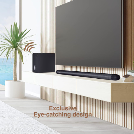 FINGERS Octane Dolby WL120 Sound Bar with 120 W Premium Cinematic Audio (60 W Wireless Woofer | Remote Control | Multiple Connectivity Modes | HDMI ARC | Customized EQ Modes)