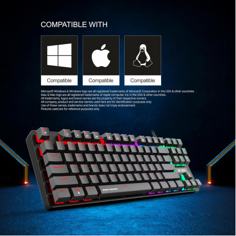 Ant Esports MK1000 TKL Mechanical Gaming Keyboard Blue Switches