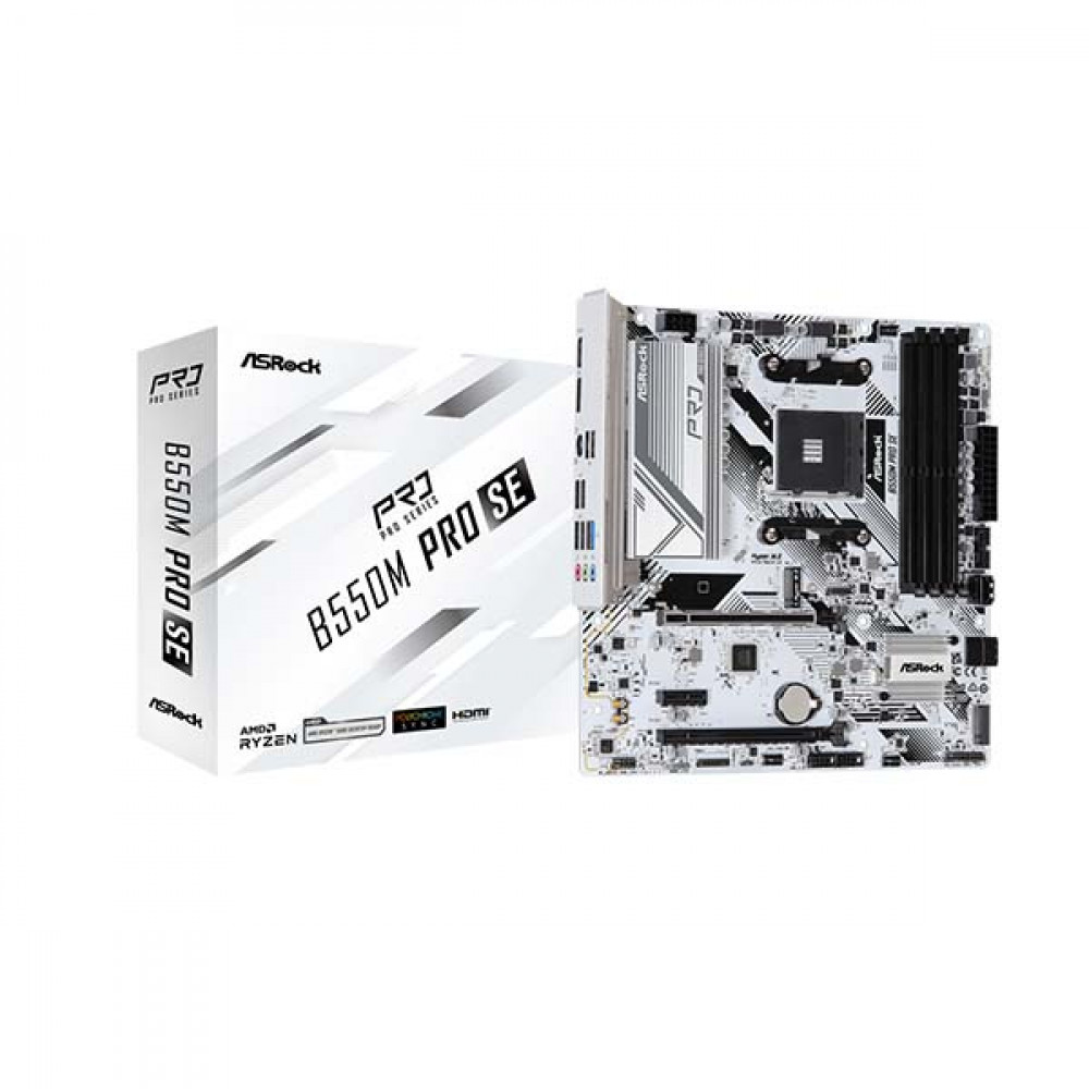 ASRock B550M Pro SE AM4 DDR4 Micro ATX Motherboard