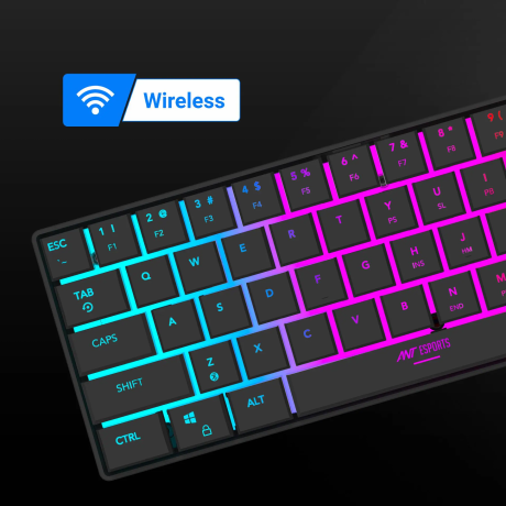 Ant Esports MK1500 Mini Black Wireless Gaming Keyboard