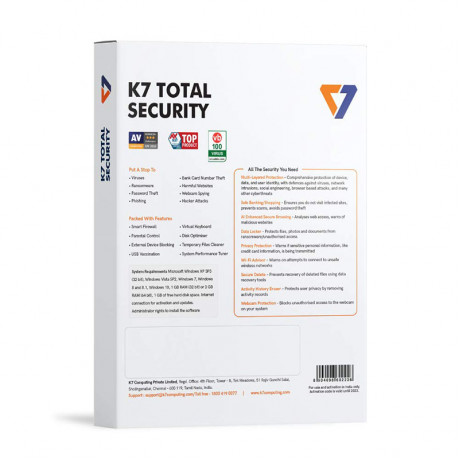 K7 Total Security 1 User 1 Year (Voucher)