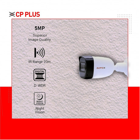 CP Plus 5MP IR Bullet Camera ( CP-USC-TC51PL2-V5)