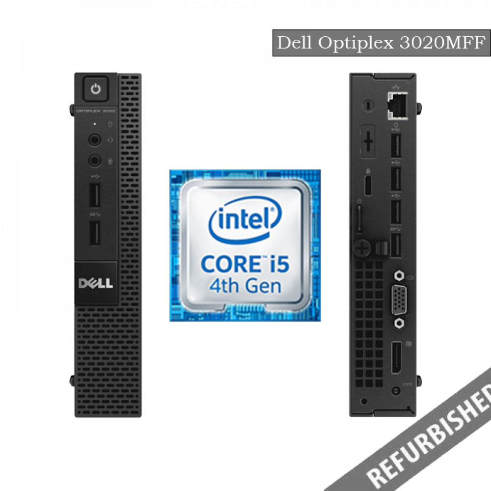  Refublished Dell Optiplex 3020 MFF (i5 4th Gen, 8GB DDR3 RAM, 256GB SATA SSD, 19'' Monitor, Windows 10, 6 Months Warranty) Dell Optiplex 3020 MFF (i5 4th Gen, 8GB DDR3 RAM, 256GB SATA SSD, Windows 10, 6 Months Warranty)