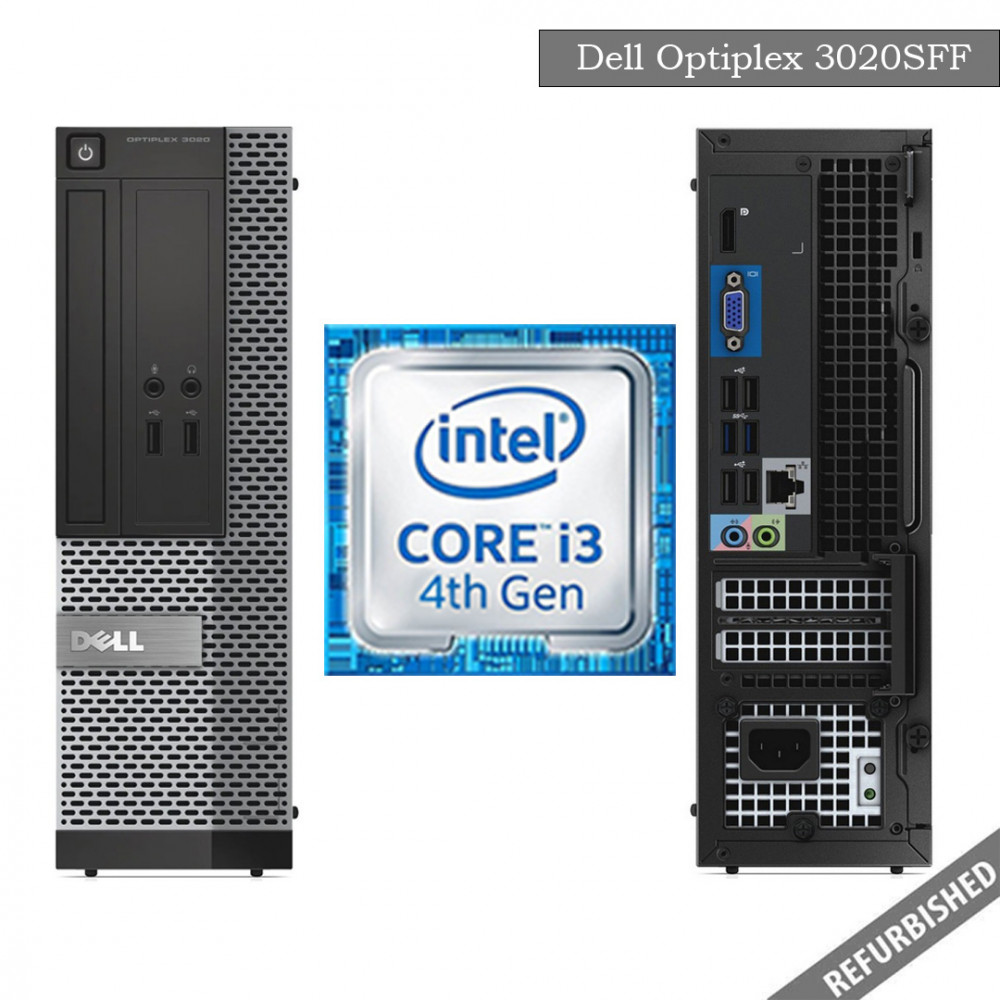Dell Optiplex 3020 SFF (i3 4th Gen, 8GB DDR3 RAM, 256GB SATA SSD, Windows 10, 6 Months Warranty)