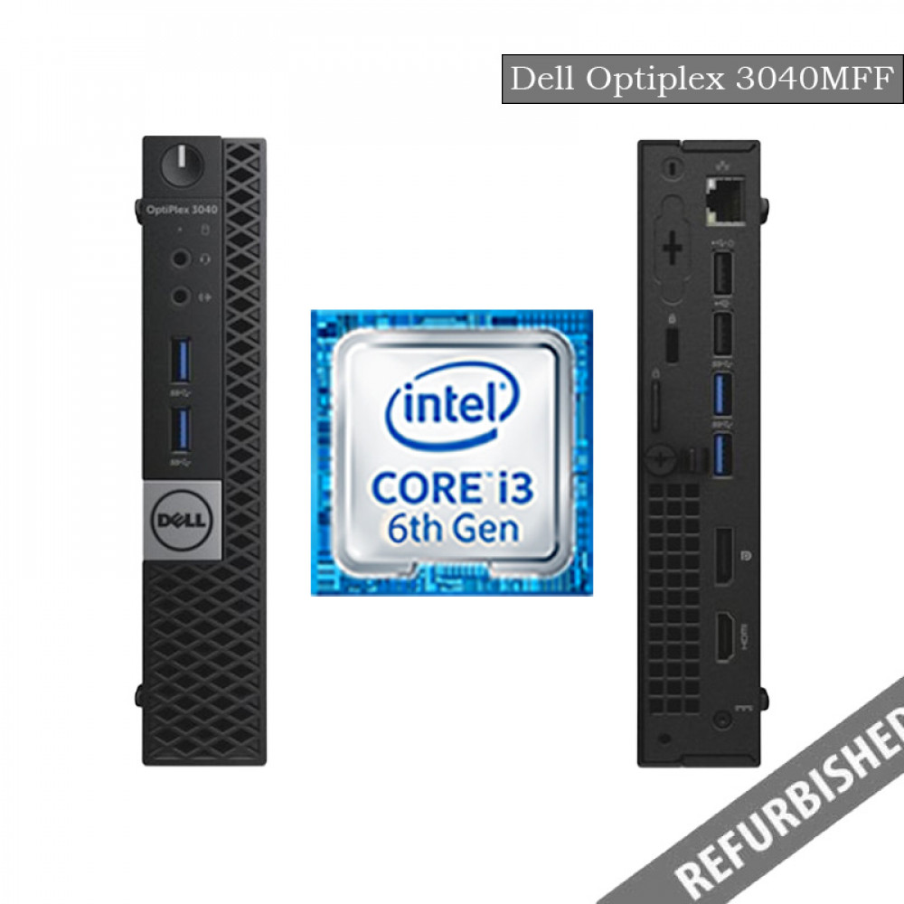 Dell Optiplex 3040 MFF (i3 6th Gen, 8GB DDR3 RAM, 256GB SATA SSD, Windows 10, 6 Months Warranty)