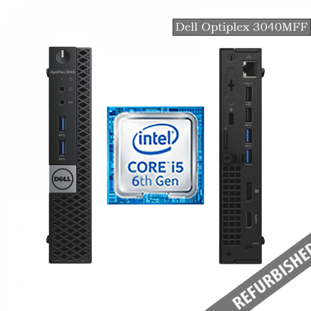 Dell Optiplex 3040 MFF (i5 6th gen, 8GB DDR3 RAM, 256GB SATA SSD, Windows 10, 6 Months Warranty)