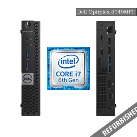 Dell Optiplex 3040 MFF (i7 6th Gen, 8GB DDR3 RAM, 256GB SATA SSD, Windows 10, 6 Months Warranty)