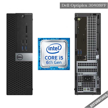 Refublished Dell Optiplex 3040 SFF (i5 6th Gen, 8GB DDR3 RAM, 256GB SATA SSD, Windows 10, 6 Months Warranty)