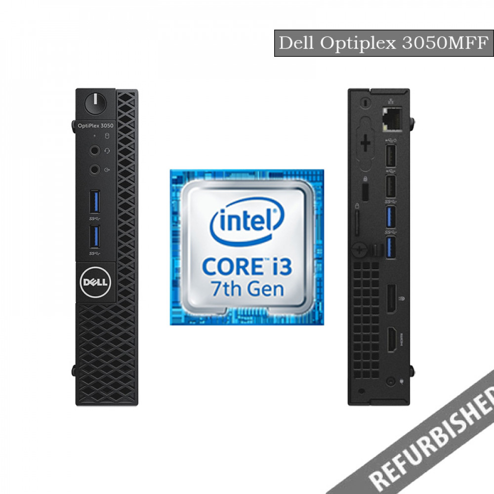 Dell Optiplex 3050 MFF (i3 7th Gen, 8GB DDR4 RAM, 256GB SATA SSD, Windows 10, 6 Months Warranty)