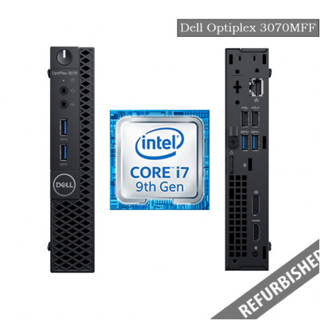 Dell Optiplex 3070 MFF (i7 9th Gen, 8GB DDR4 RAM, 256GB SATA SSD, Windows 10, 6 Months Warranty)